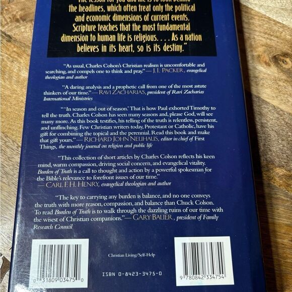 Burden of Truth: Defending Truth in an Age of Unbelief
Book by Charles Colson Ha - Picture 4 of 4